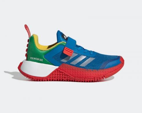 Adidas LEGO x Sport Little Kid Shock Blue Shock Red Green FX2873