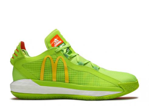 Adidas Mcdonald S X Dame 6 Sauce Semi Slime Rave Green Solar Team Orange FX3334