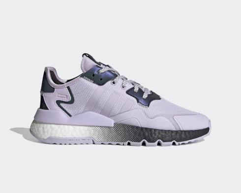 Adidas Nite Jogger 2019 Boost Purple Gey Womens Shoes EF5422