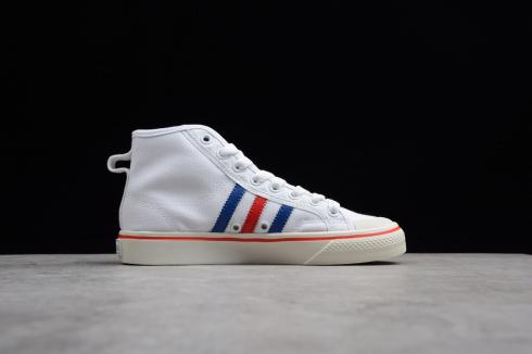 Adidas Nizza High Cloud White Royal Blue Solar Red Shoes AF6338