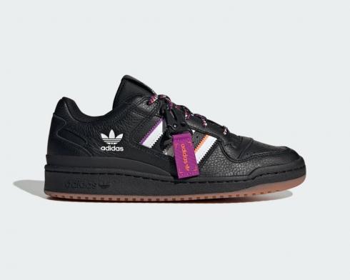 Adidas Originals Forum Low Core Black Semi Solar Orange Shock Purple IG5513