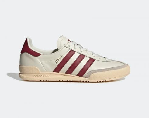 Adidas Originals Jeans Chalk White Sand Strata Collegiate Burgundy GY7437