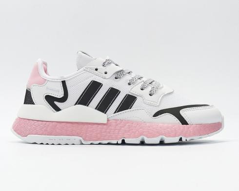 Adidas Originals Nite Jogger Boost Cloud White Pink Core Black FG7942