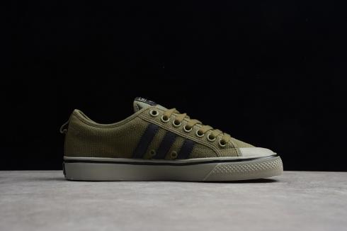 Adidas Originals Nizza Army Green Vert Militaire Brown Shoes CQ2325