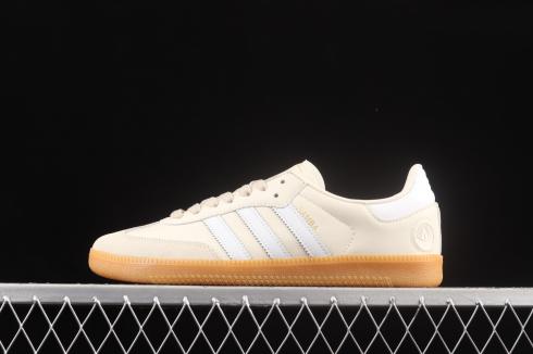 Adidas Originals Samba Vegan Cloud White Gum Metallic Gold FW2432