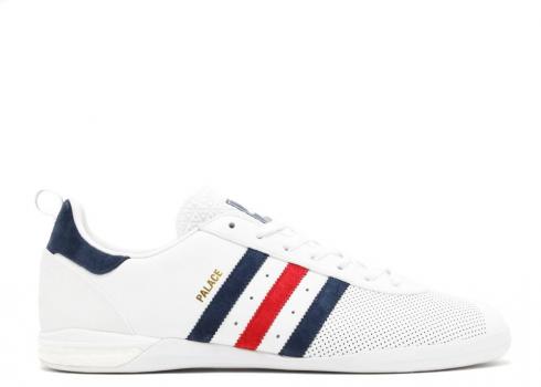 Adidas Palace Indoor Leather White Blue Red BB3399