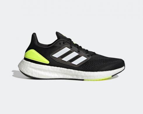 Adidas Pure Boost 22 Core Black Cloud White Solar Yellow HQ1449