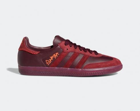 Adidas Samba Jonah Hill Burgundy Noble Maroon Ecru Tint FW7456