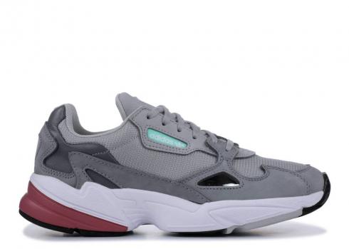 Adidas Wmns Falcon Grey Maroon Trace D96698