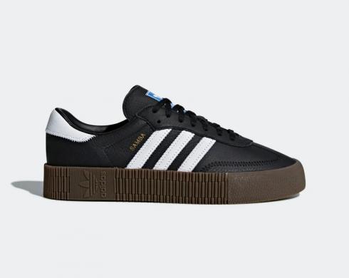 Adidas Wmns Sambarose Core Black Cloud White Gum Shoes B28156
