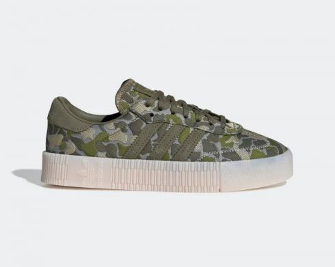 Adidas Wmns Sambarose Tech Olive Camo Ash Silver Raw Khaki EE4677