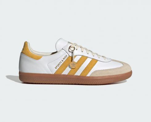 Sporty Rich x Adidas Samba Cloud White Bold Gold Cream White IF5661