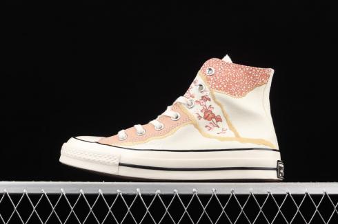 2021 Converse Chuck Taylor All Star 1970s High Golden Repair Egret Black 572423