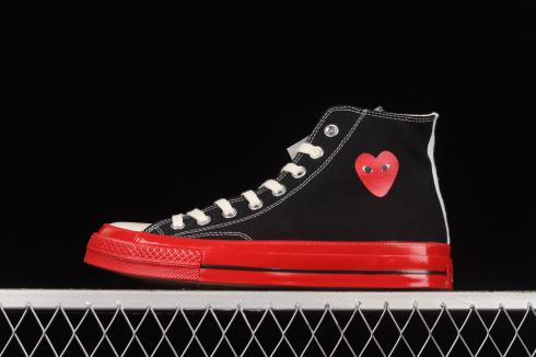 Comme des Garcons PLAY x Converse Chuck Taylor All Star 70 Hi Black Red A01793C