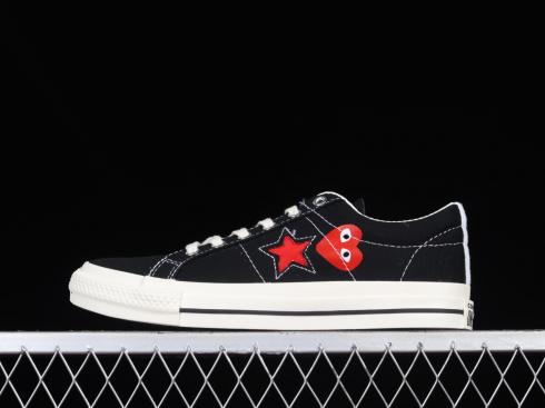 Comme des Garçons PLAY x Converse One Star Ox Black Red White A01791C