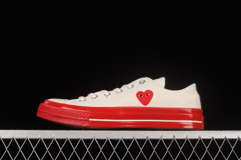 Comme des Garcons Play x Converse Chuck Taylor All Star 70 Ox Pristine Red Egret A01796C