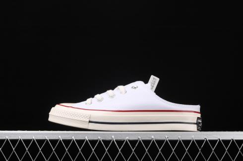 Converse Chuck 1970s OX Slip On Shoes White Red Egret 162058A