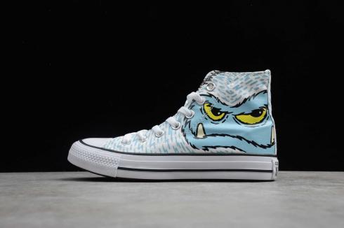 Converse Chuck Taylor All Star High Yeti Snowman Vintage White Azure Blue 169350C