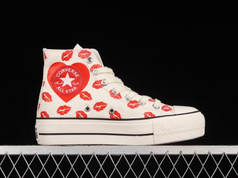 Converse Chuck Taylor All Star Lift Plat Form White Red A03520C