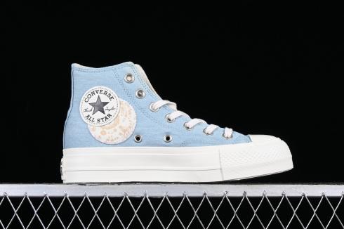 Converse Chuck Taylor All Star Lift Platform Denim Patchwork Blue A06821C