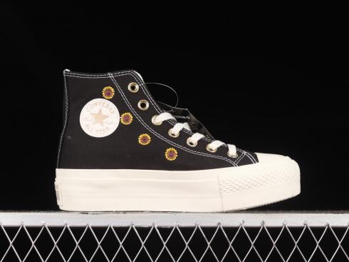 Converse Chuck Taylor All Star Lift Platform High Festival Floral Black Egret A06115C
