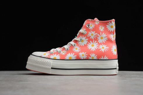Converse Chuck Taylor All Star Platform High Camp Daisies Red White Yellow 568930C