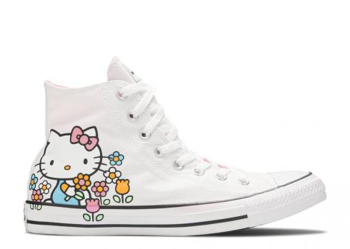 Converse Hello Kitty X Chuck Taylor All Star Hi Flowers Pink White 164629F