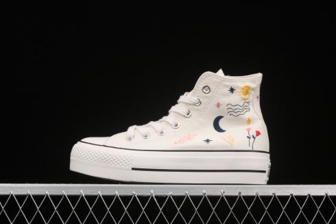 Converse Platform Chuck Taylor All Star Egret Vintage White Black 571086C