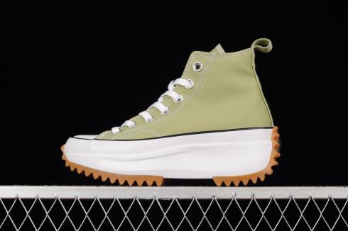 Converse Run Star Hike High Platform Olive Aura Black White A00552C