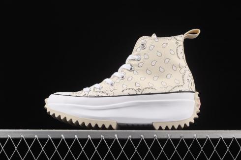 Converse Run Star Motion Hike Hi Paisley Beige White Black 171941C