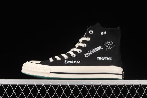 Converse Wordmark Chuck 70 All Star 1970s Logo Black White 166486C