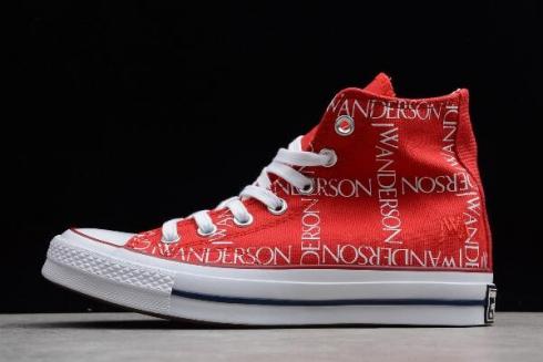 Converse x JW Anderson Chuck 70 High Top Grid Flame Scarlet White 162290C