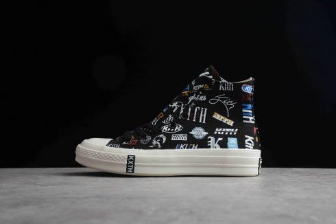 Kith X Converse Chuck Taylor All-star 70 Hi Black Multi Egret 172465C