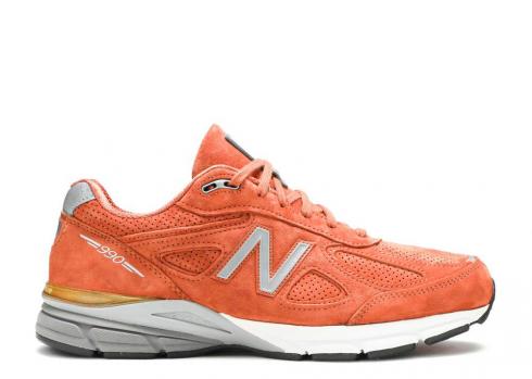 New Balance 990v4 Made In Usa Burnt Orange White Silver M990JP4