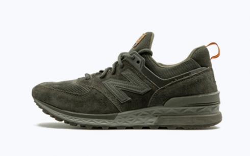 New Balance MS574 Olive Athletic Shoes
