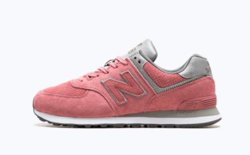 New Balance Ml574Cnt Pink Silver Athletic Shoes