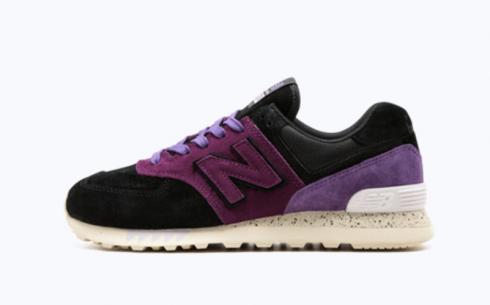 New Balance Ml574 Black Purple Athletic Shoes