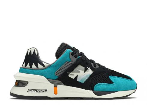 New Balance Shoe Palace X 997s Great White Orange Black Teal MS997JSH