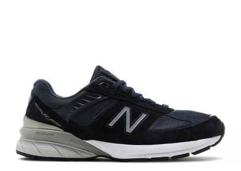 New Balance Womens 990v5 Made In Usa Wide Navy Silver W990NV5-D