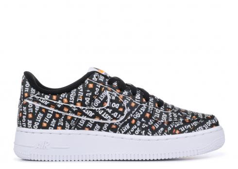 Air Force 1 Jdi Prm GS Just Do It Orange White Total Black AO3977-001