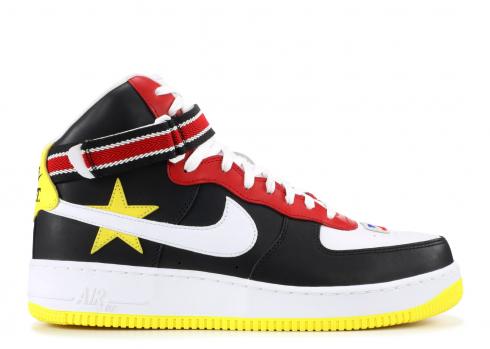 Air Force 1 hi Rt Black Gym Opti Yellow Red AQ3366-600