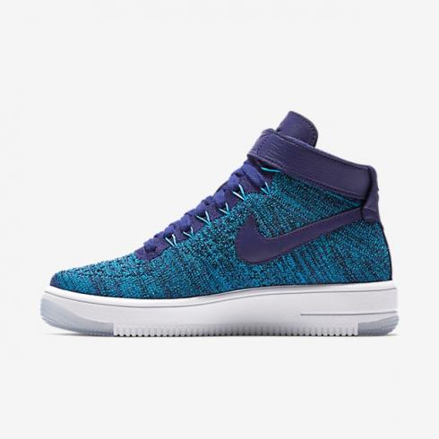 Nike Air Force 1 Flyknit Blue Lagoon Deep Royal Blue 818018-400