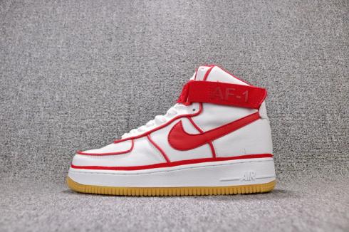 Nike Air Force 1 High 07 LV8 Sail Gym Red Black Mens Shoes 806403-101