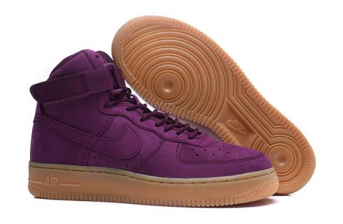 Nike Air Force 1 High Bordeaux Gum Light Brown Sneakers 922066-600