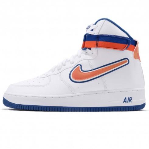 Nike Air Force 1 High Sport Knicks White Team Orange Game Royal AV3938-100