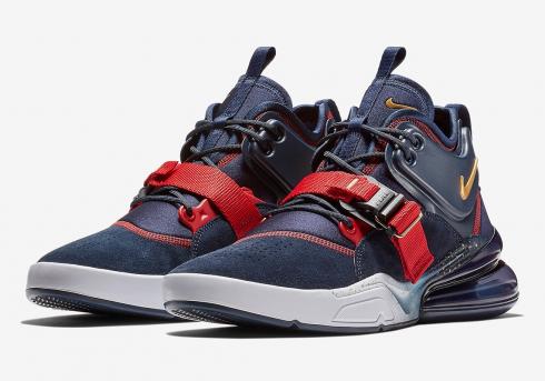 Nike Air Force 270 Olympic Obsidian Metallic Gold-Gym Red-White AH6772-400