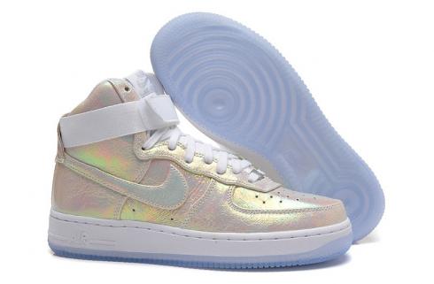 Nike Wmns Air Force 1 Hi Premium QS Iridescent Pearl Multi White 704516-100