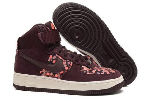 Nike Womens Air Force 1 Hi Lib QS Liberty Deep Burgundy 706653-600