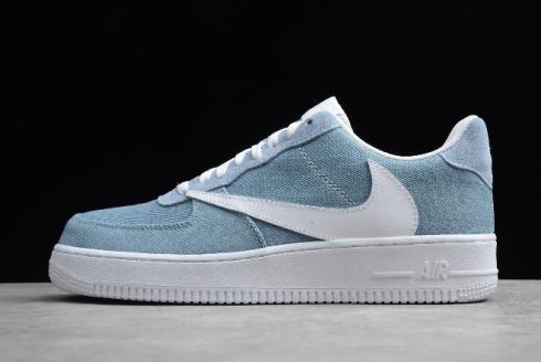 2019 Nike Air Force 1'07 Light Blue White CD8619 141