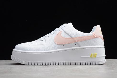 2019 Wmns Nike Air Force 1 Sage White Pink CI9094 100